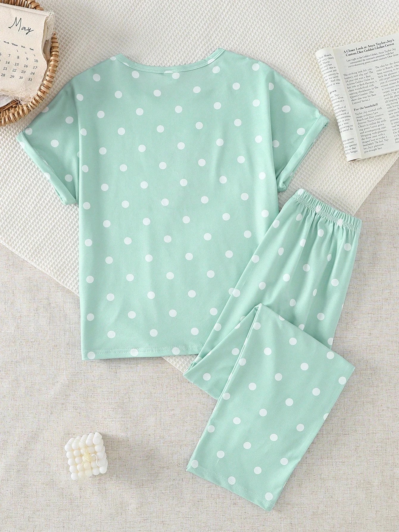 Cute Rabbit Printed Half Sleeve Night Suit (7-16 Years)