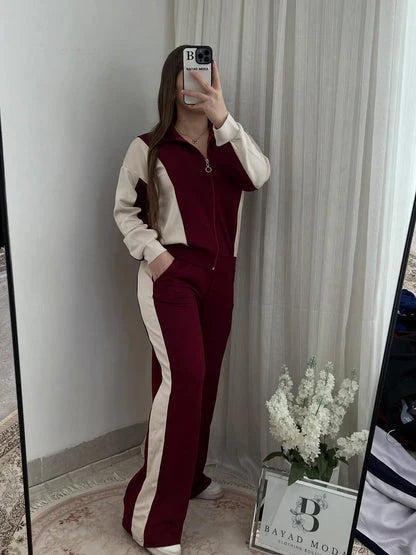 Winter Contrast Panel 2 PC Co-Ord Set