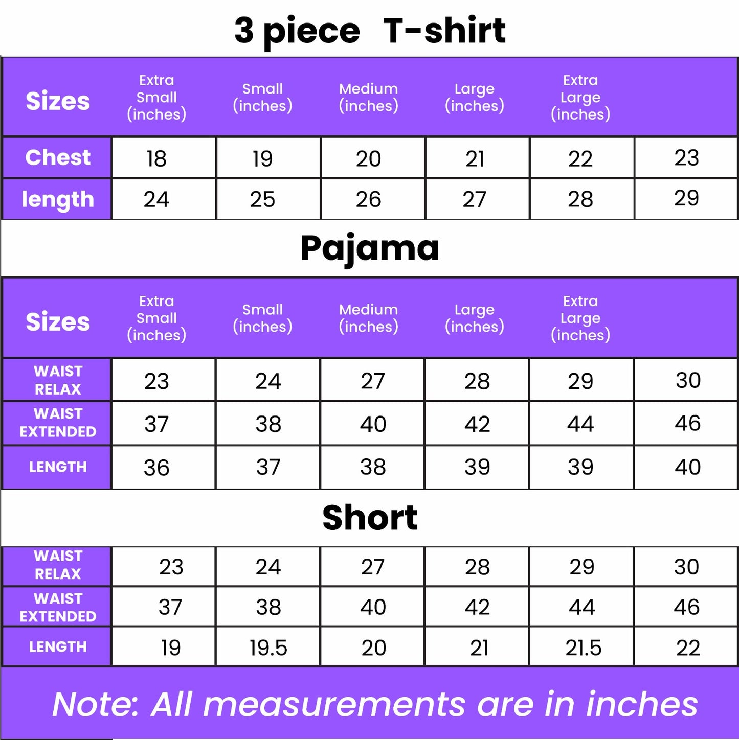 3 Piece Red Plain Nightwear