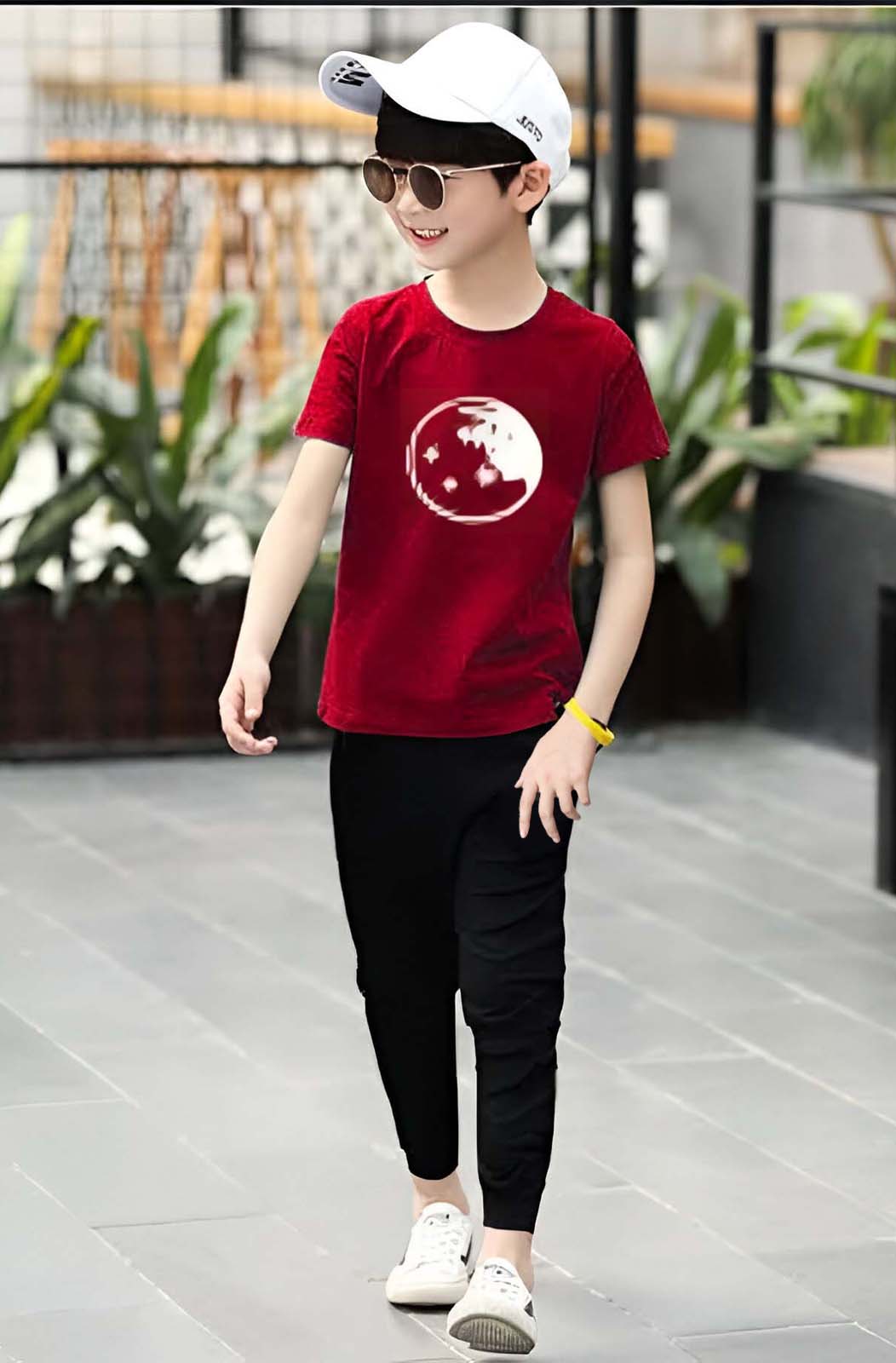 Red World Half Sleeve Kids Suit (Each)