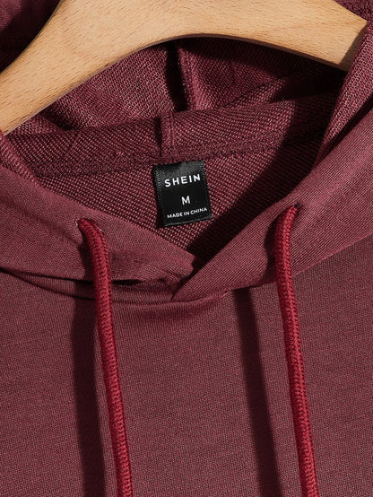 Winter Maroon Black Hoodie For Women