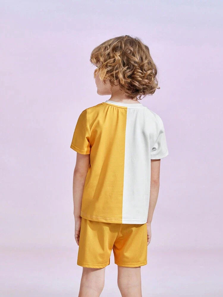 Yellow Tom & Jerry Half Sleeve Kids Suit (Each)