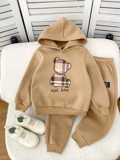 Mini Bear Printed Kids Winter Suit