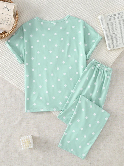 Cute Rabbit Printed Half Sleeve Night Suit (7-16 Years)