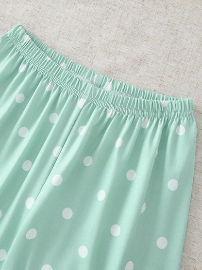 Cute Rabbit Printed Half Sleeve Night Suit (7-16 Years)