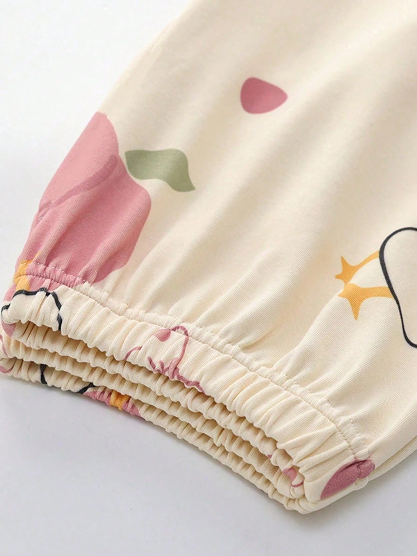 Pink Little Element V-Neck Button Printed Night Suit