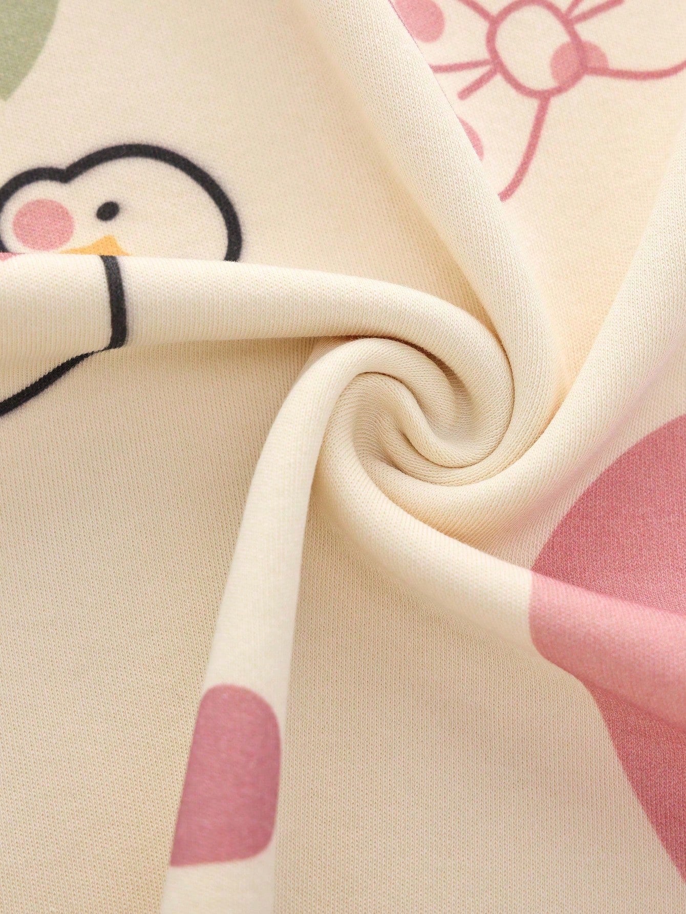 Pink Little Element V-Neck Button Printed Night Suit