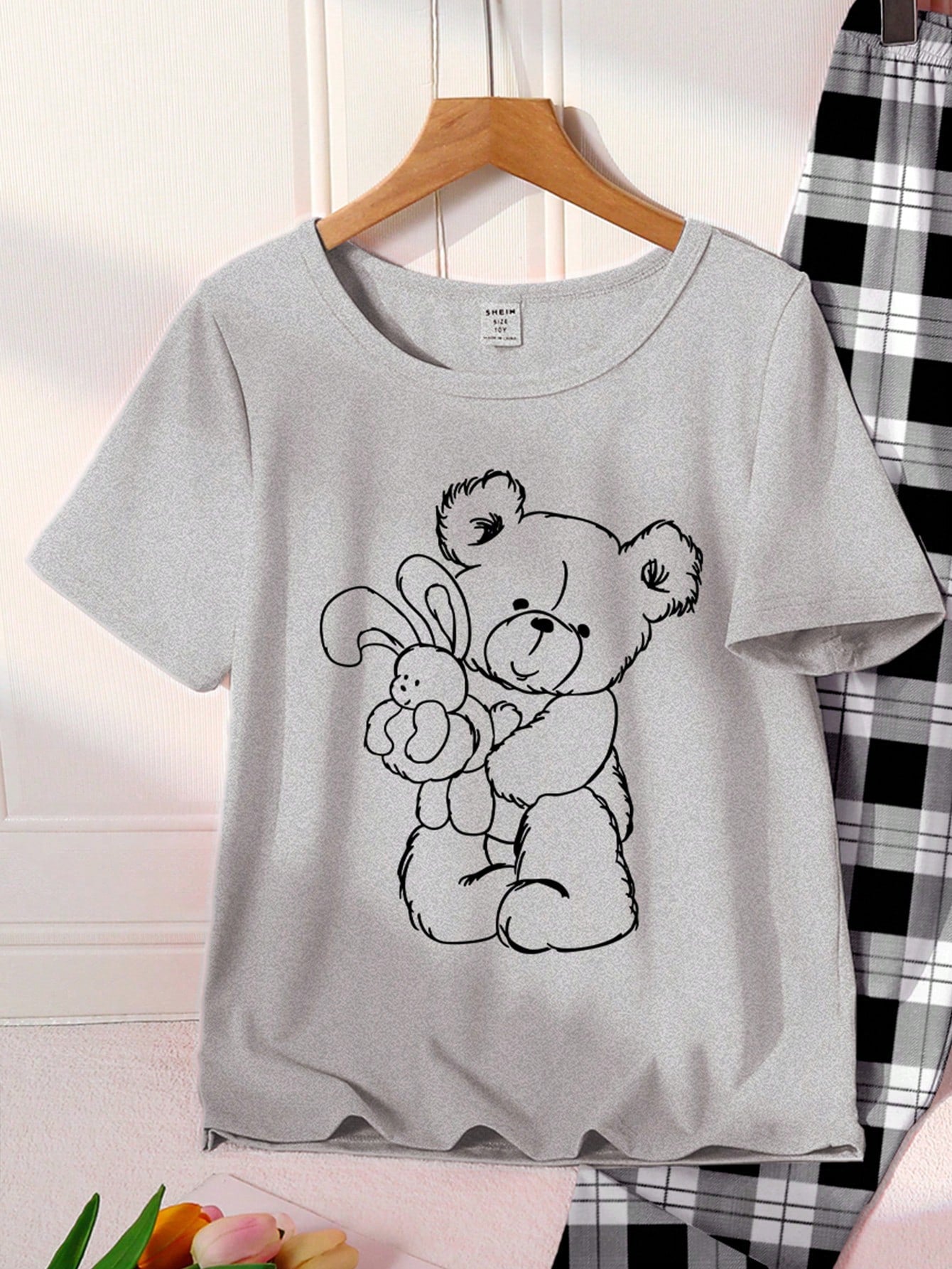 Bunny Hug Printed Half Sleeve Night Suit (7-16 Years)