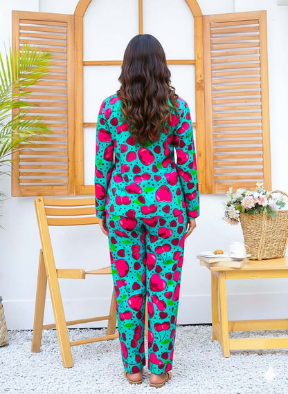 Imported Linen Printed Forest Love PJ Set-LP16