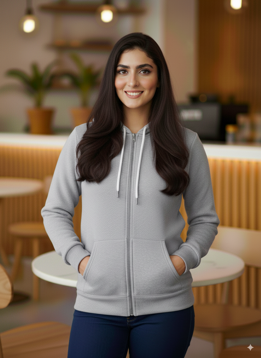 Winter Zipper Hoodie For Women