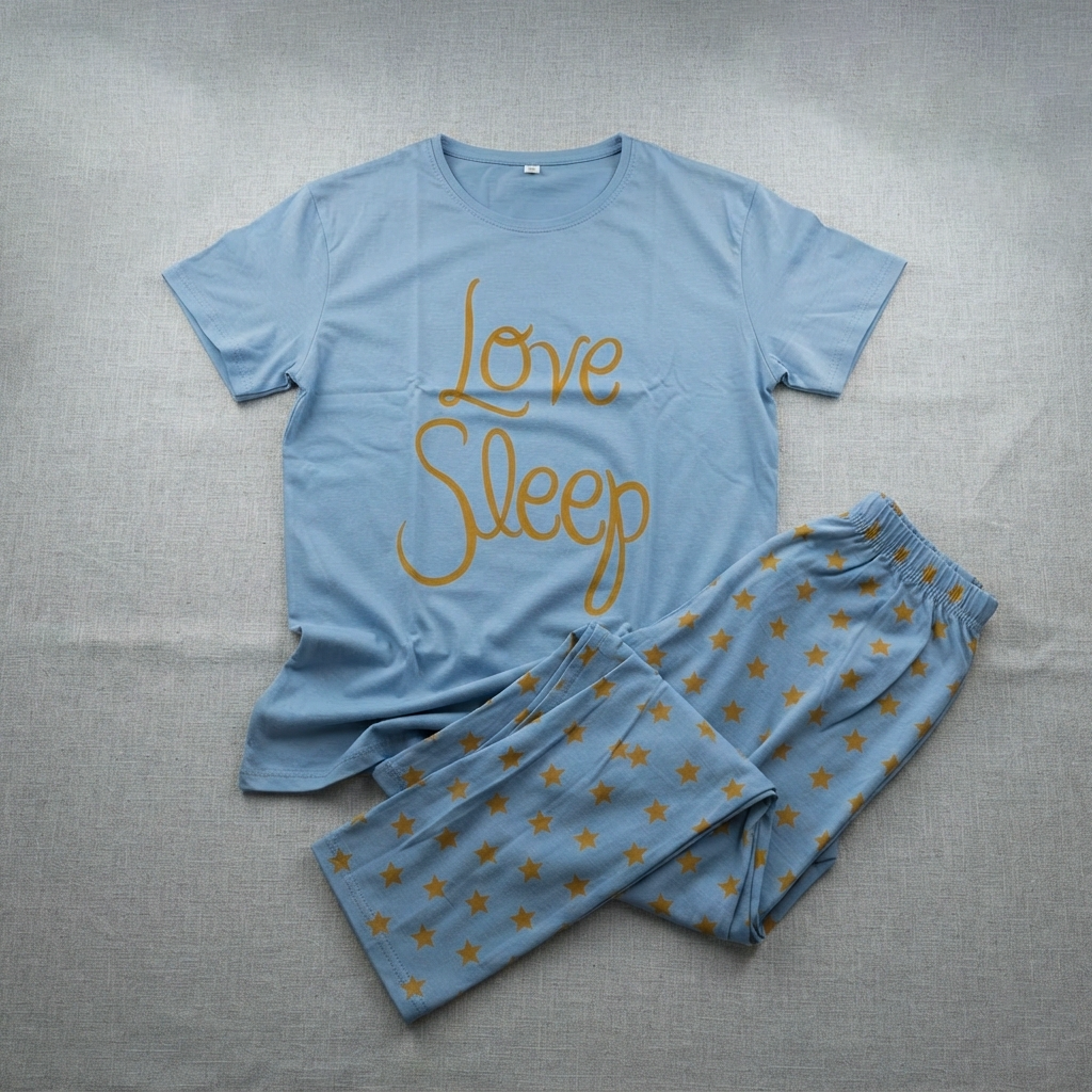 Goldern Love Sleep Printed Night Suit