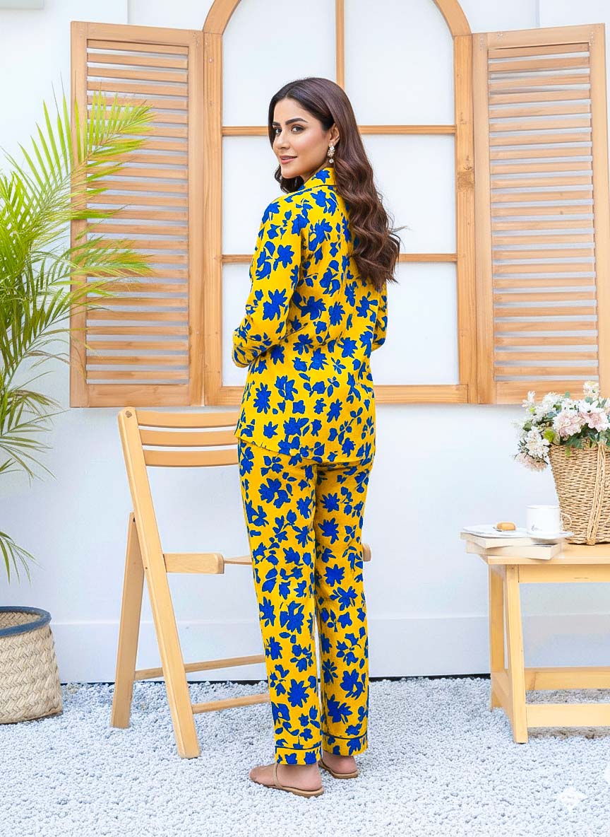 Imported Linen Printed Butterfly Dreams PJ Set-LP2