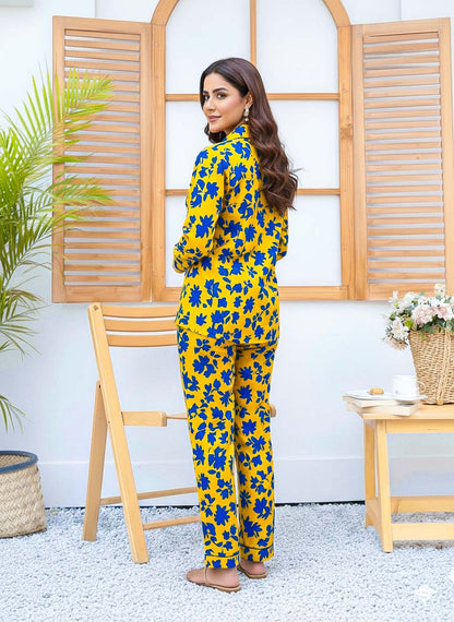 Imported Linen Printed Butterfly Dreams PJ Set-LP2