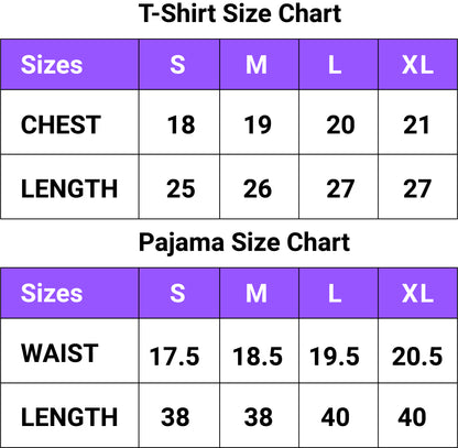 Winter Peach Pajama Printed Night Suit