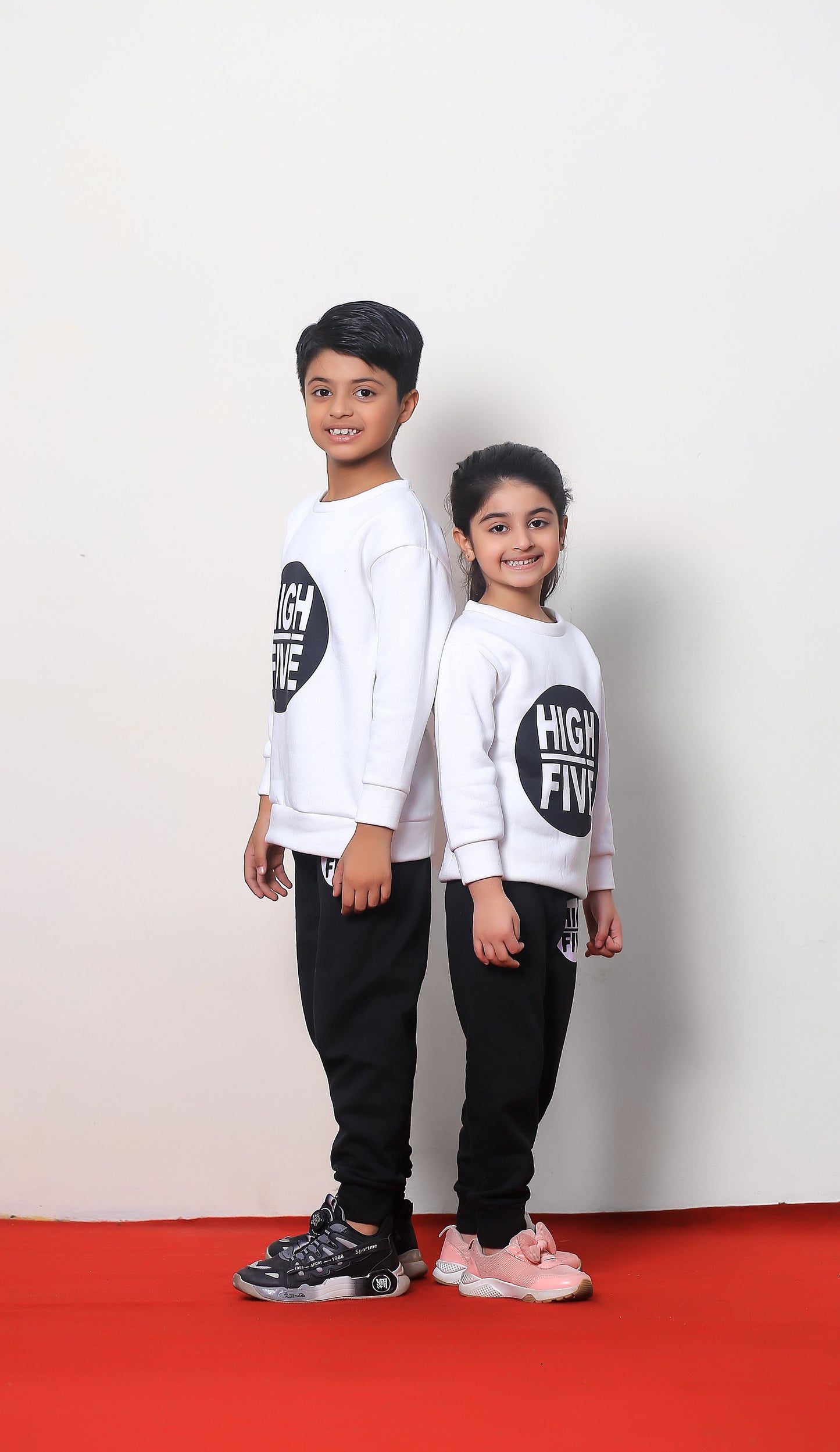 White High Five Printed Kids Winter Suit (Each)