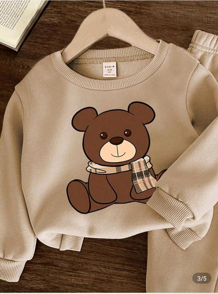 Teddy Bear Printed Kids Winter Suit (Each)