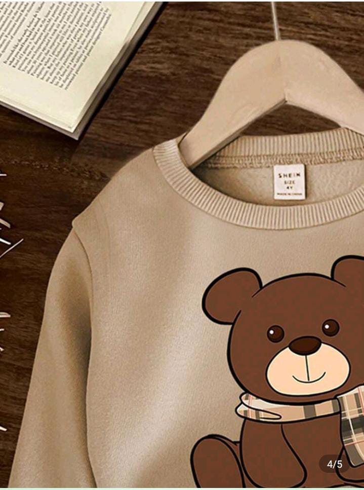 Teddy Bear Printed Kids Winter Suit (Each)