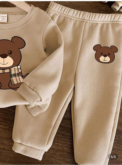 Teddy Bear Printed Kids Winter Suit (Each)