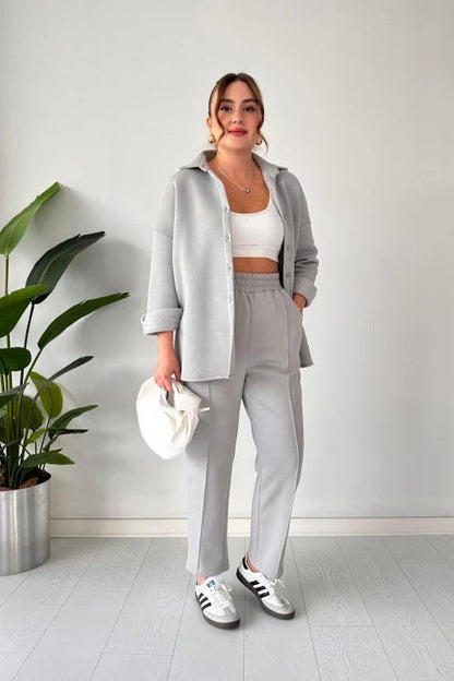 Winter Button Style 2 PC Co-Ord Set