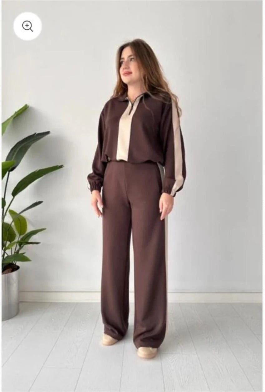 Winter Zipper Panel 2 PC Co-Ord Set