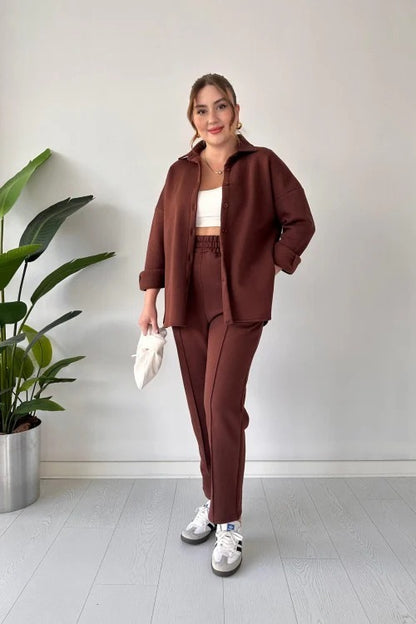 Winter Button Style 2 PC Co-Ord Set