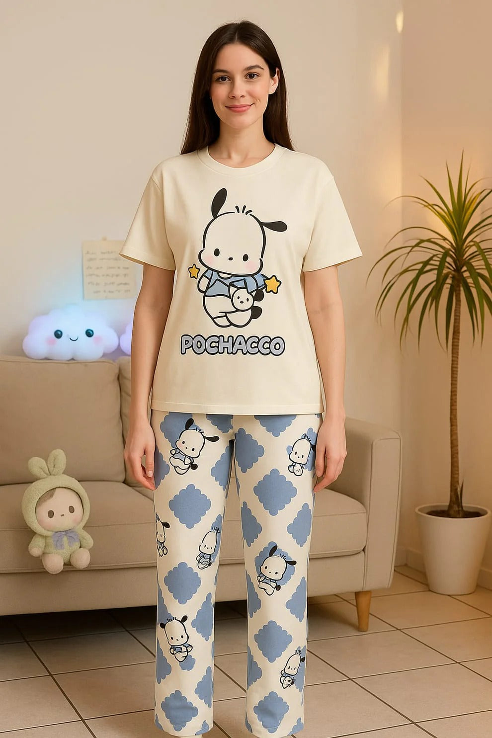 Cute Character Printed Night Suit