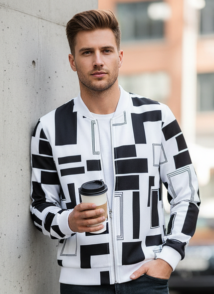 Winter Urban Gridlock Bomber Jacket For Men