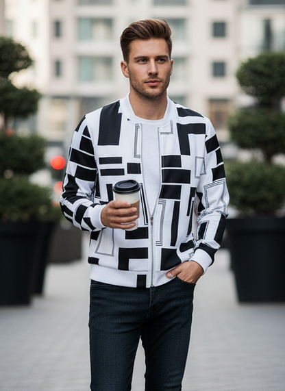 Winter Urban Gridlock Bomber Jacket For Men