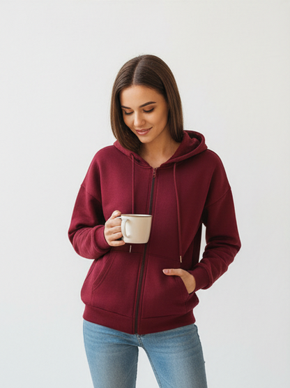 Winter Zipper Hoodie For Women