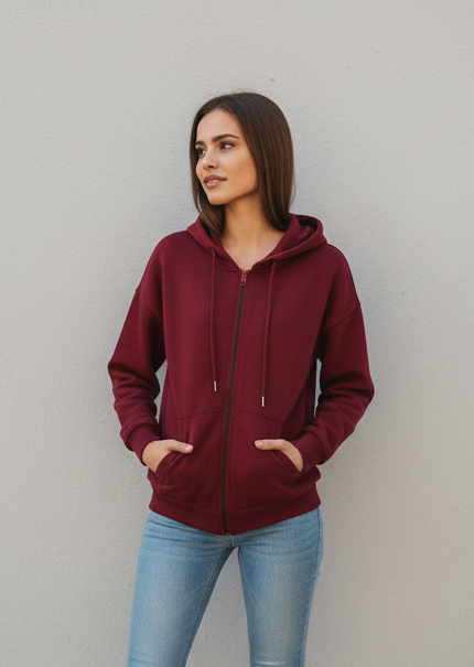 Winter Zipper Hoodie For Women