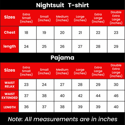 Black Plain Palazo Night Suit