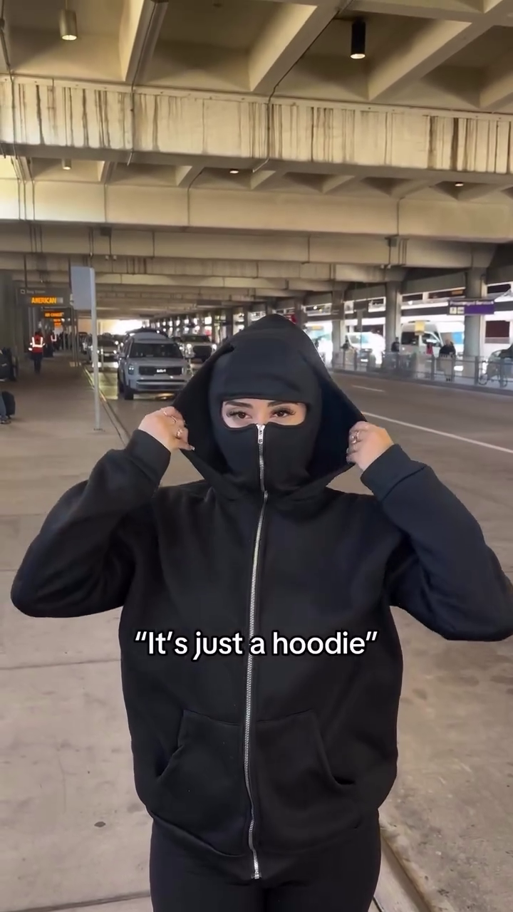 Winter Balaclava Ninja Zipper Hoodie Jacket For Women