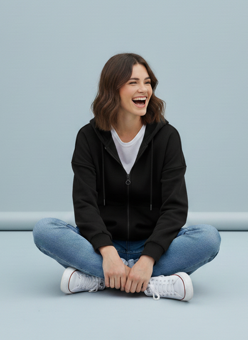 Winter Zipper Hoodie For Women