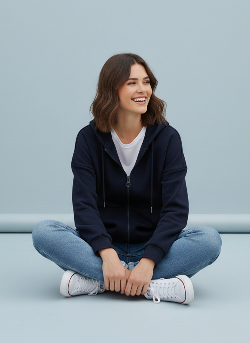 Winter Zipper Hoodie For Women